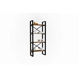 Hanah Home Alaro Modern Polica za knjige 66x150x32cm, Crna