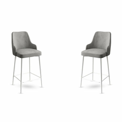 HANAH HOME Set 2 barske stolice Enox Grey White