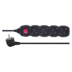 Emos kabl produžni crni sa prekidačem 1,5m/4r pc1421r ( 2835 )