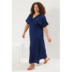 Trendyol Curve Ženska haljina Tbbss25Ah00038, Tamnoplava