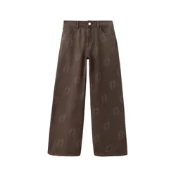 MANGO KIDS Hlače BROTE rjava/čokolada