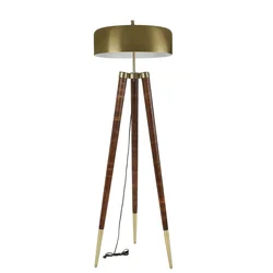 Aberto Design Podna lampa Retro 8, 165 cm, E27, Zlatne boje