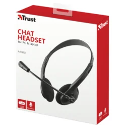 Slušalice TRUST Primo Chat Headset žicne/3,5mm+2x3,5mm/crna