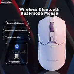 Newmine Bežični miš, 2.4GHz, Bluetooth, Beli
