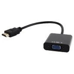 GEMBIRD - VIDEO Adapter HDMI to VGA HD15, M/F + Audio on Cable, Black