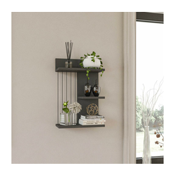 HANAH HOME Zidna polica Kinik Anthracite