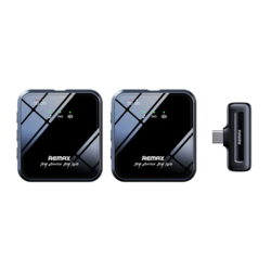 Bezicni mikrofon Lavalier za mobilni telefon Remax K12 Type-c crni