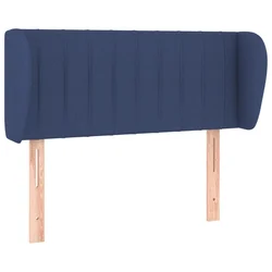 Vidaxl Vzglavje z ušesi modro 83x23x78/88 cm blago