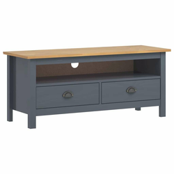 Den TV omarica Hill Range siva 110x40x47 cm trdna borovina