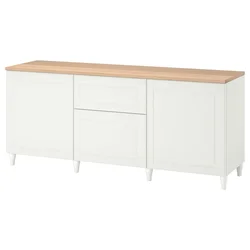 BESTA Kombin. odlaganje s fiokama, bela/Smeviken/Kabbarp bela, 180x42x76 cm