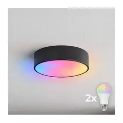 Brilagi - LED RGBW prigušiva stropna svetiljka CLARE 2xE27/9W/230V Wi-Fi crna