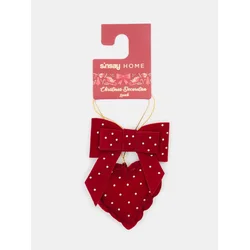 Sinsay - Set ukrasa za jelku u obliku mašne i srca 2 pack - maroon