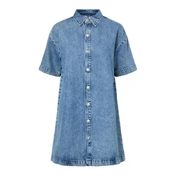 PIECES Dolga srajca PCSKY moder denim