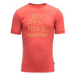 Devold Moving Mountain Kid Tee dječja funkcionalna majica, crvena, 104