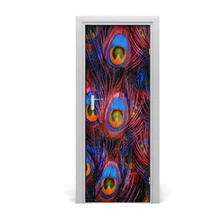 tulup.si Samolepilni tapete na vratih Peacock perje 95x205 cm
