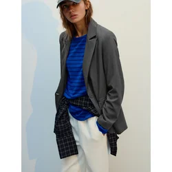 Pull&Bear Blazer pegasto siva