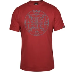 Muška majica kratkih rukava Krst ornament, Crvena