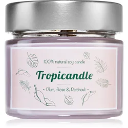 Tropicandle Plum, Rose & Patchouli dišeča sveča 170 ml