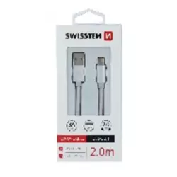 SWISSTEN USB na USB-C kabl 2.0 m (Siva)