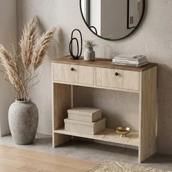 Hanah Home komoda Modera, 90 cm, travertin / orah Venezia