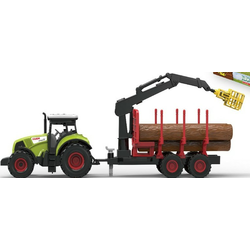 traktor s prikolico in hlodi