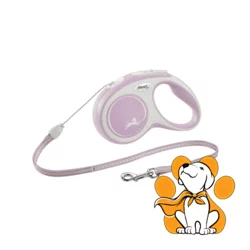 Flexi Comfort Cord S 5m, Roze Povodac Prilagođen Psima Do Maksimum 12kg Težine