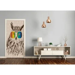 tulup.si Nalepka na vratih Sove očala 95x205 cm