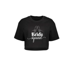 Ženska crop majica Bride squad SC4159, Crna