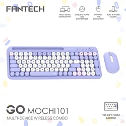 Combo miš tastatura wireless Fantech WK-899 GO mochi101 ljubičasta