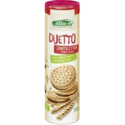 Allos Bio piškoti Duetto - temna čokolada - 330 g