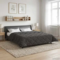 Ljetni pokrivač Antracit 240 x 260 cm Mikrofibra i teddy flis
