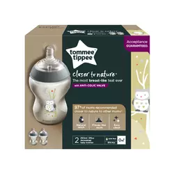 Tommee Tippee Closer to Nature® Dekorirane bočice, 260 ml, 2 komada, sova