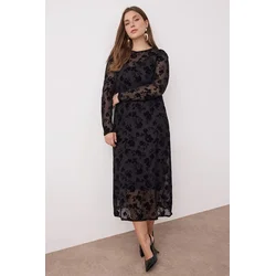 Trendyol Curve Ženska haljina Tbbaw26Ah00028, Crna