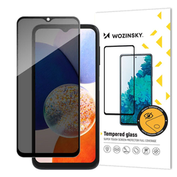 Wozinsky Privacy Glass tvrđeno staklo za Samsung Galaxy A14 5G/Galaxy A14 - Crna KP26349