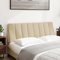 shumee vidaXL Vzglavna stranica krem 140 cm blago