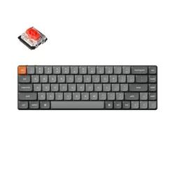 Keychron Keychron K7 Max Brezžična Mehanska Tipkovnica Low-Profile, Bluetooth/2.4 GHz, Bela osvetlitev, Gateron Red, US Layout, K7M-A1, (21733852)