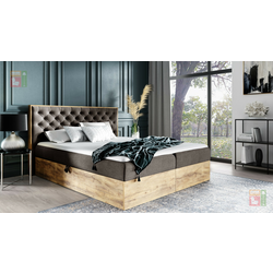 Boxspring postelja Wood3 - 160x200 cm