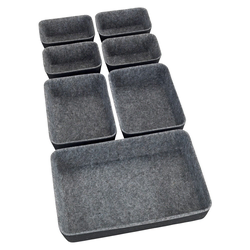 WENKO 64502100 - Organizator fioke FELT 28,5x20 cm siva