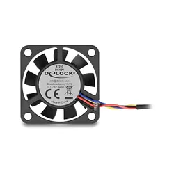 DeLOCK 67293 aksialni ventilator 12 V DC, 40 x 40 x 10 mm, črn