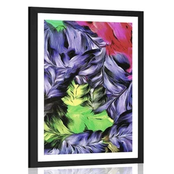 Plakat s paspartujem retro rože - 40x60 no frame