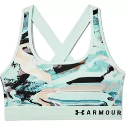 Under Armour ARMOUR MID CROSSBACK PRINTED BRA, ženski top, plava 1307213