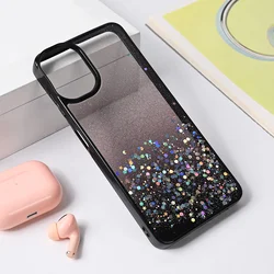 Maska za Samsung A06 Frame Glitter, Crna