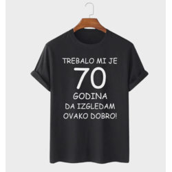 MAFIMI Majica Trebalo mi je 70 Godina, Crna