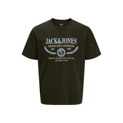 JACK & JONES Majica JORFREDERIKSBERG nude/pastelno modra/rjava