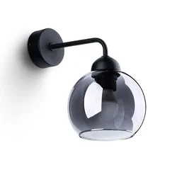 Sollux SL.1139 - Zidna lampa ALINO 1xE27/60W/230V crna