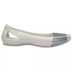 Crocs Sienna Shiny Flat Oyster / Silver