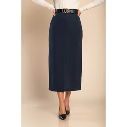 Elegantno midi krilo, modro