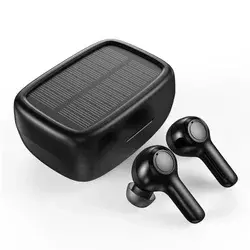 Choetech Choetech TWS brezžične slušalke s solarnim panelom črne (BH-T09)