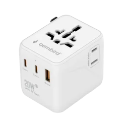 Gembird univerzalni adapter za napa?anje za sve zemlje, USB + Type-C punjač, 20W, beli, TPA-1A2C20-01-W