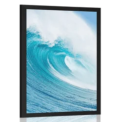 Plakat morski val - 30x45 silver